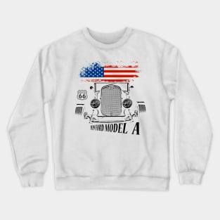 1929 Ford Model A, Hot Rod - white shirt Crewneck Sweatshirt